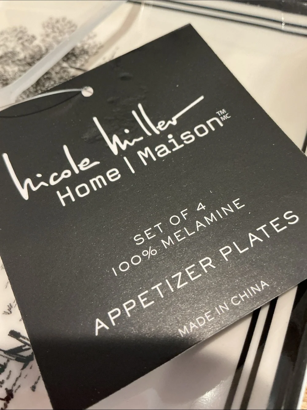 Nicole Miller Halloween Melamine Appetizer Plates - Set of 4